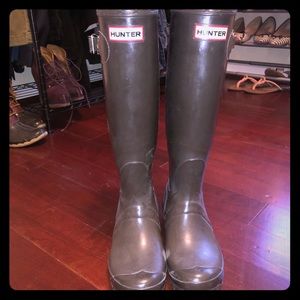 Hunter rain boots - Grey/brown color